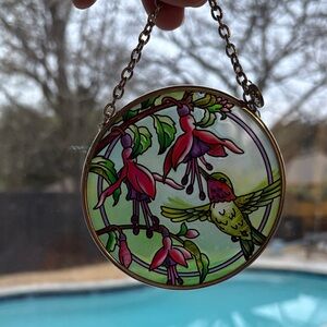 Stained Glass Hummingbird Suncatcher